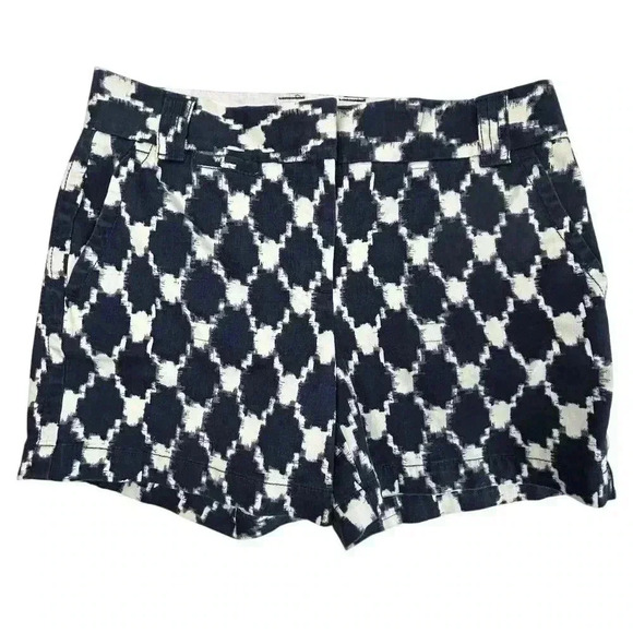 J.Crew Women's Chino Shorts Size 4 Nautical Print Navy Blue & White - Picture 1 of 8